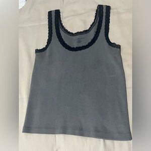 Gray lace tank top